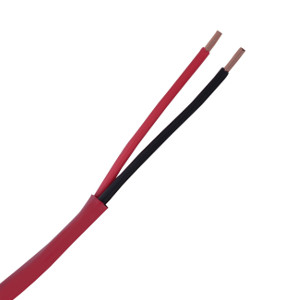 158732RD - Fire Alarm Wire - 14 AWG/2 Conductor, Riser (FPLR), Shielded, Solid Bare Copper, 1000ft