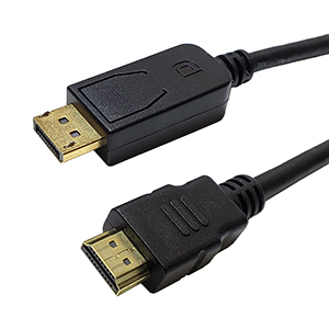 500270/15BK - DisplayPort Male to HDMI Male Cable Gold Plated