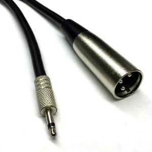 501907/15 - XLR 3-Pin to 3.5mm Mono Microphone Cable - Male to Male - 15ft