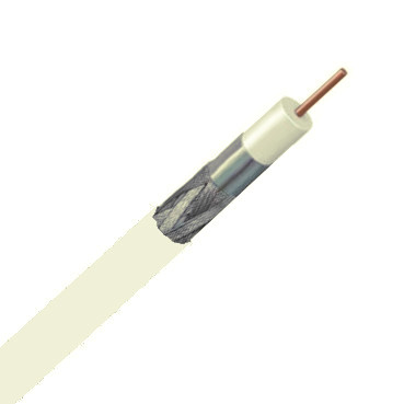 140130WH-R - RG6 Coax Cable, Dual Shield, Plenum (CMP), White - 1000ft