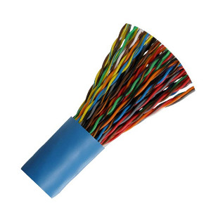 100160BL/FT - CAT5e Cable, 25 Pair, UTP, Riser Rated (CMR), Solid Bare Copper - Blue - Per Foot