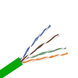 101365NS-GN - CAT6E 550MHz Cable, No Spline, 4 Pair, UTP, Plenum Rated (CMP), Solid Bare Copper - Green - 1000ft