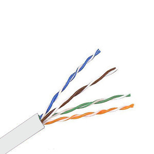 101154WH - CAT5e 350MHz Cable, 4 Pair, UTP, Riser Rated (CMR), Solid Bare Copper - White - 1000ft