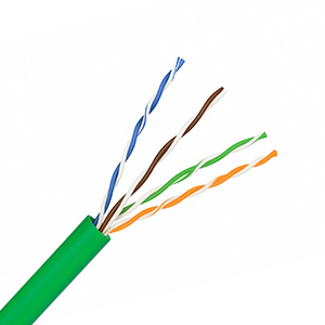 101154GN - CAT5e 350MHz Cable, 4 Pair, UTP, Riser Rated (CMR), Solid Bare Copper - Green - 1000ft