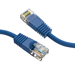 10195.5BL-S - CAT5e Snagless UTP Ethernet Network RJ45 Booted Patch Cable - Blue - .5ft