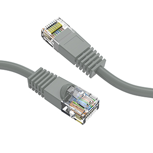 C&E 20 Pack Cat5e Snagless/Molded Boot Ethernet Patch Cable 5 Feet Grey CNE744948 