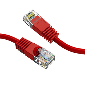 10195.5RD-S - CAT5e Snagless UTP Ethernet Network RJ45 Booted Patch Cable - Red - .5ft