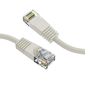 10195.5WH-S - CAT5e Snagless UTP Ethernet Network RJ45 Booted Patch Cable - White - .5ft