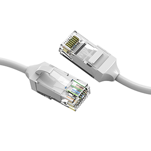 10196S10WH - CAT6 28AWG Slim Ethernet Network RJ45 Patch Cable - White - 10ft