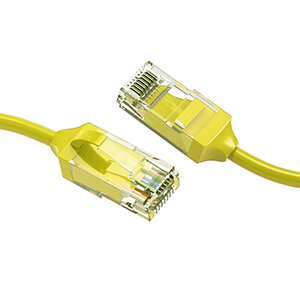 10196S2YL - CAT6 28AWG Slim Ethernet Network RJ45 Patch Cable - Yellow - 2ft