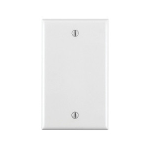 102100WH - Blank Wall Plate - White