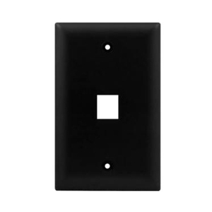 102101BK - 1-Port Keystone Wall Plate - Black