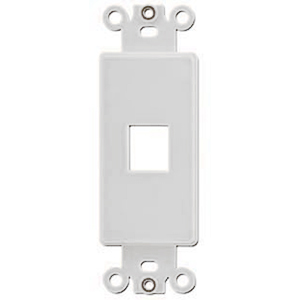 102143-1WH - Decora Insert - 1 Keystone Port - White