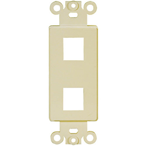 102143-2IV - Decora Insert - 2 Keystone Port - Ivory