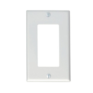 102146-WH - Decora Trim Ring Wall Plate - Single Gang - White