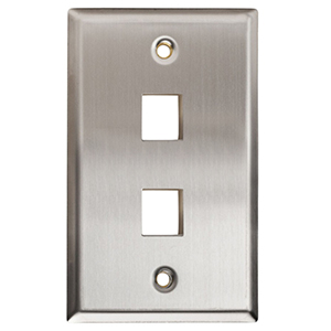 102152 - 2-Port Stainless Steel Wall Plate