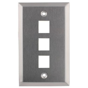 102153 - 3-Port Stainless Steel Wall Plate