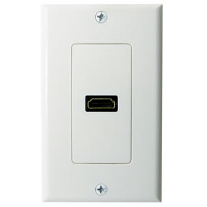 102170WH - 1-Port HDMI Wall Plate - White