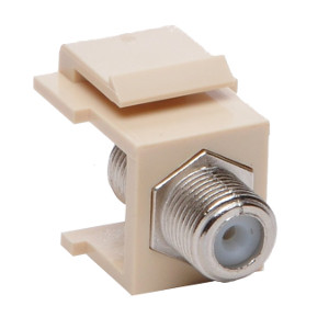 102601IV - F Type Coax Keystone Jack Insert - Ivory