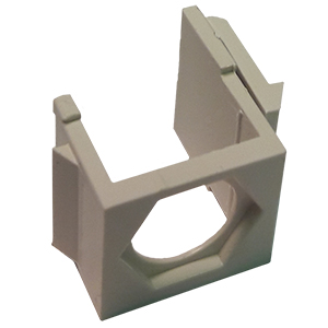 102606XIV - Blank Hex Panel Mount Keystone Insert - Ivory