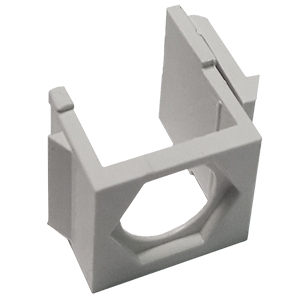 102606XWH - Blank Hex Panel Mount Keystone Insert - White