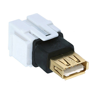 102615WH - USB "A" Keystone Jack Insert - White
