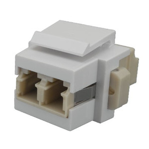 102626WH - Fiber Keystone Insert - LC to LC Duplex - White