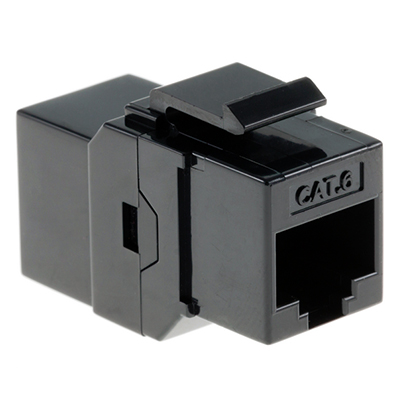 102642BK - CAT6 - RJ45 Female to Female - Keystone Coupler Insert - Black