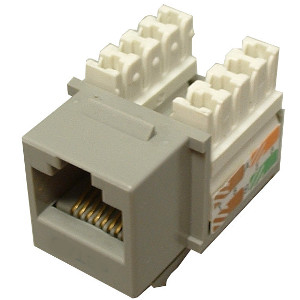 102650GY - CAT5e - RJ45 - Premium Punch Down Keystone Jack Insert - Grey