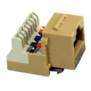 102654IV - CAT5e - RJ45 - 8-in-a-row Punch Down Keystone Jack Insert - Ivory