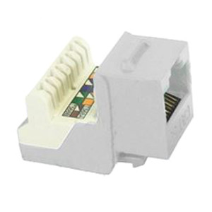 102654WH - CAT5e - RJ45 - 8-in-a-row Punch Down Keystone Jack Insert - White