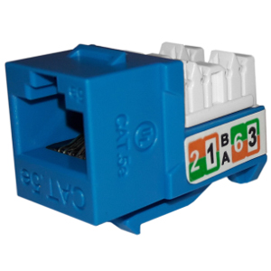 102710BL - APEX CAT5e - RJ45 - Punch Down Keystone Jack Insert - Blue