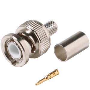 108153M - RG6 - 3 Piece BNC Crimp-On Connector - Male