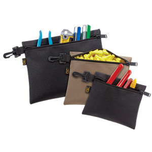 109513 - Custom LeatherCraft (CLC) - 3 Multi-Purpose Clip-on Zippered Bags