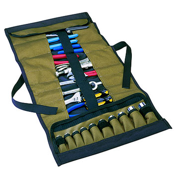 109524 - Custom LeatherCraft (CLC) - Tool and Socket Roll-Up Pouch - 32 Pocket