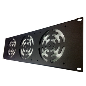 120157 - 19" Rack Mount Cooling Fan Panel (Fits Three 120mm Fans) - 3U