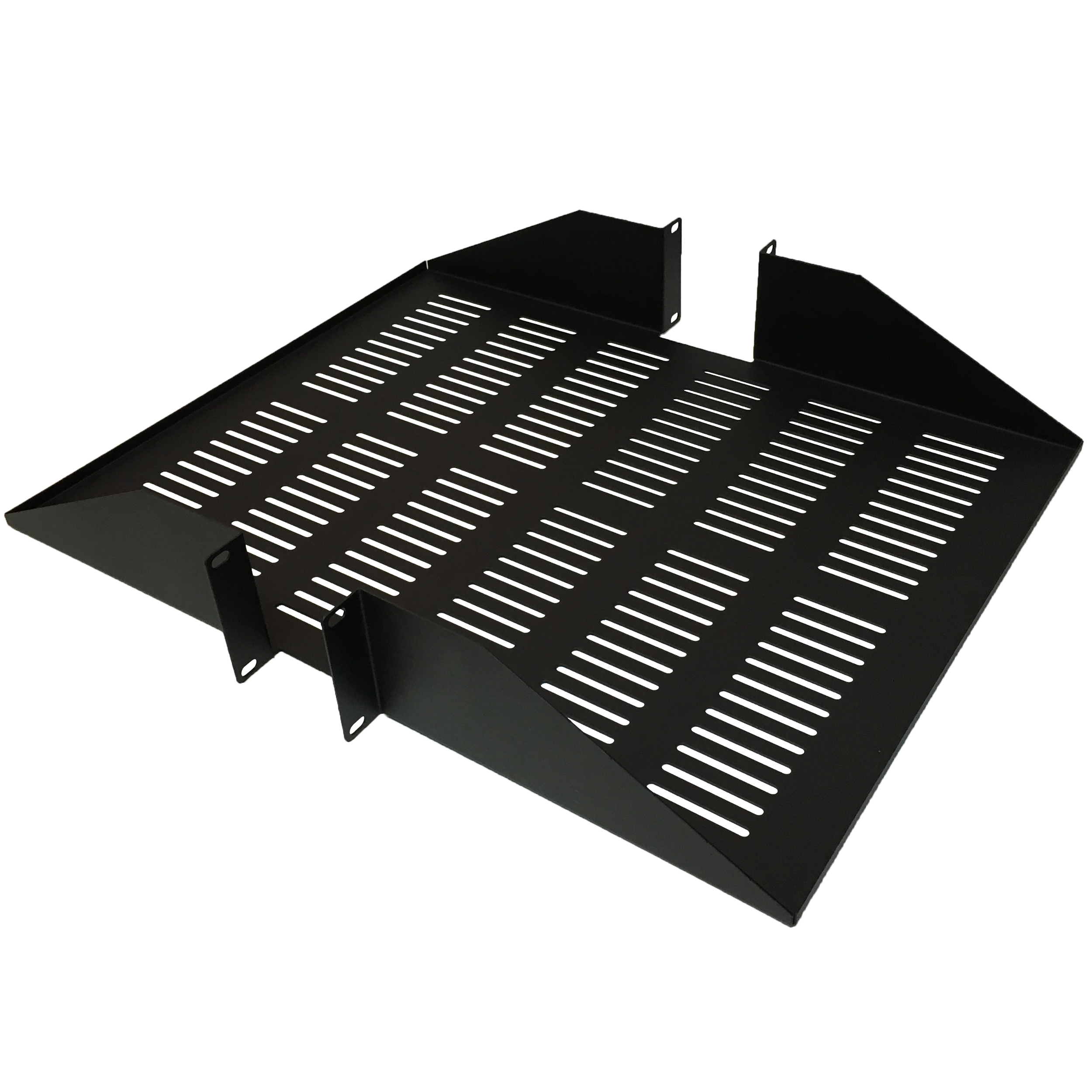 120168V - 19" Center Mount Vented Rack Shelf (1.5mm) - 22" Depth - 2U (3.5")