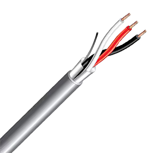 155453GY - Security Wire - 18 AWG/3 Conductor, FLPR CMR CL3R, Shielded, Stranded Bare Copper, 1000ft - Grey
