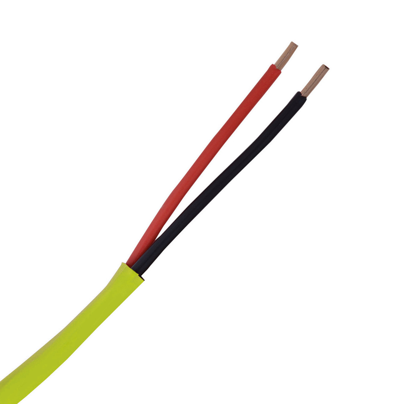 159632YL - Fire Alarm Wire - Yellow - 14 AWG/2 Conductor, Plenum (FPLP), Unshielded, Solid Bare Copper, 1000ft