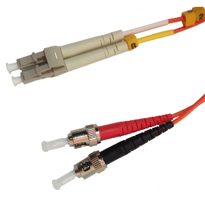 162207/3M - ST-LC Multimode Duplex Fiber Optic Jumper - 62.5/125 - 3 Meter