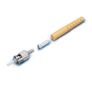 162407 - ST Connector, Singlemode Simplex Crimp, for 3mm Cable, Yellow