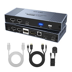 250310 - 2x1 HDMI + USB-C KVM Switch with Cables