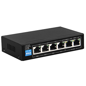 252024E - 6-Port Gigabit AI PoE Switch (4 POE + 2 Uplink) - 802.3AF/AT - 60W