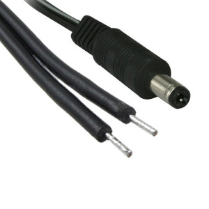 270080 - DC Power Cord (5.5mm x 2.1mm) - Male to Pigtail - 10 Inch