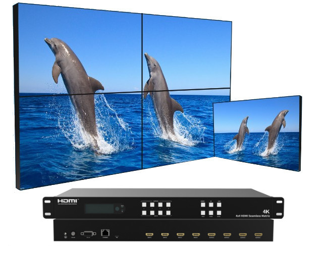 301068K - 4x4 HDMI Seamless Matrix, Support 4K & Videowall & Multiviewer