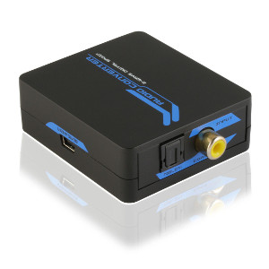 301150 - SPDIF Digital Audio Bi-Directional Converter - RCA Coax to Optical Toslink