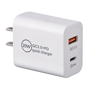 301622 - 2-Port (USB-C + USB 3.0) Quick Charge Wall Charger