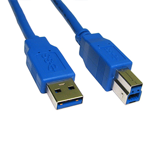 500080/01.5BL - USB 3.0 "A" Male to "B" Male - 1.5ft - Blue