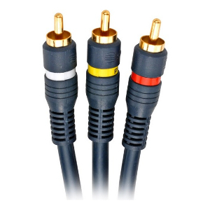 501040/12BL - Premium RCA Coaxial Composite Video and Stereo Audio Cable - Male to Male - 12ft