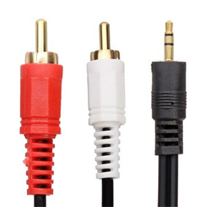 501509/50 - 3.5mm Stereo Male to (2) RCA Stereo Male Cable - Gold Plated - 50ft